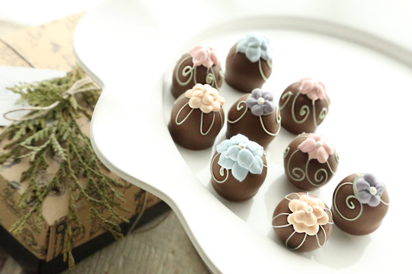 Chocolate Truffles ~ 9-Piece Gift ~ Flower Garden