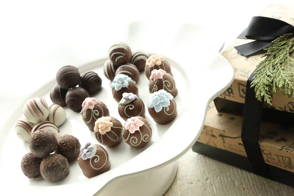Chocolate Truffles ~ 2-Tier Gift Tower ~ Flower Garden