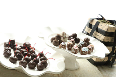 Chocolate Truffles ~ 4-Tier Gift Tower ~ Flower Garden