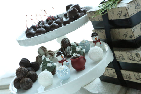 Chocolate Truffles ~ 4-Tier Gift Tower ~ Snow Day