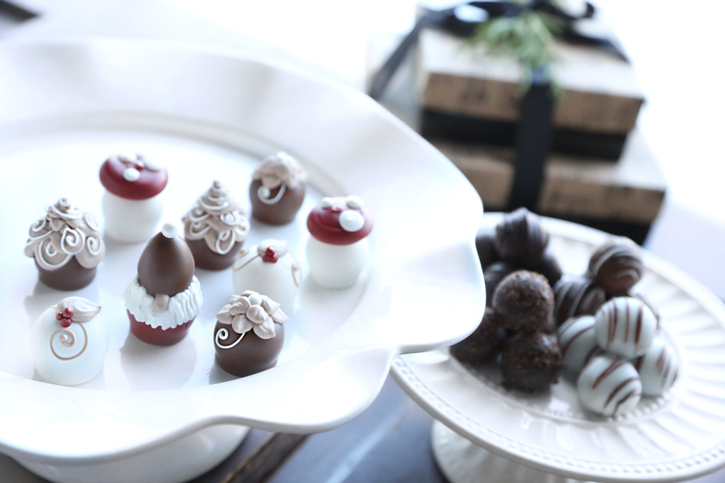 Chocolate Truffles ~ 2-Tier Gift Tower ~ Christmas Gnomes