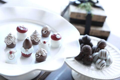 Chocolate Truffles ~ 2-Tier Gift Tower ~ Christmas Gnomes
