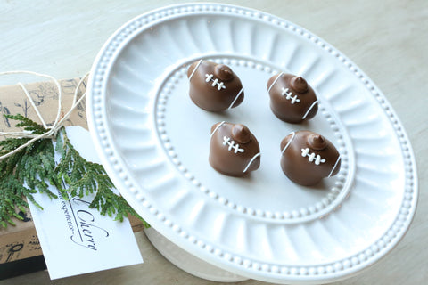 Chocolate Truffles ~ 4 Piece Gift ~ Footballs
