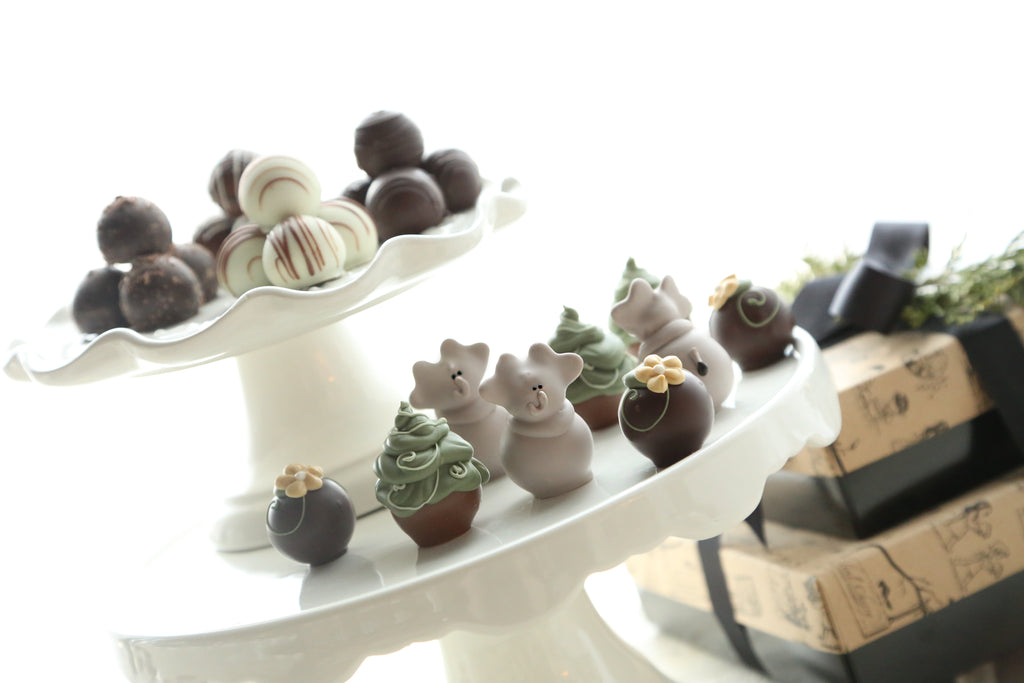 Chocolate Truffles ~ 2-Tier Gift Tower ~ Elephants