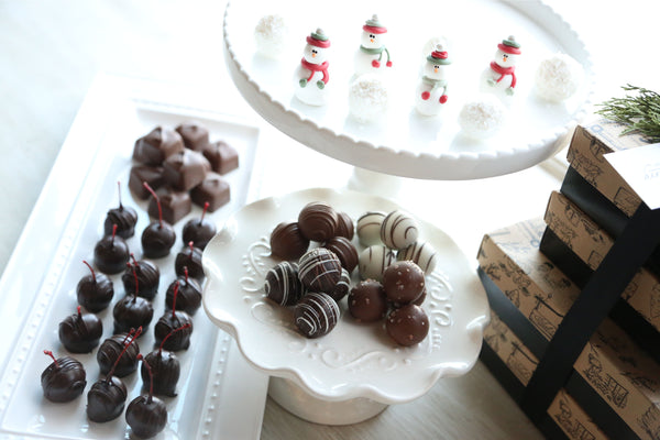 Chocolate Truffles ~ 4-Tier Gift Tower ~ Snowmen and Snowballs