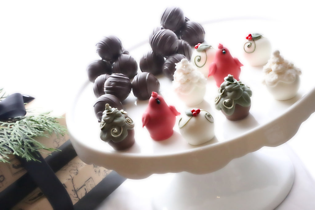 Chocolate Truffles ~ 2-Tier Gift Tower ~ Christmas Garden