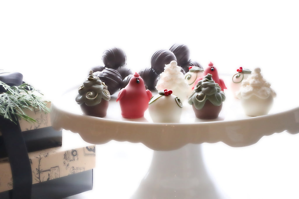 Chocolate Truffles ~ 2-Tier Gift Tower ~ Christmas Garden