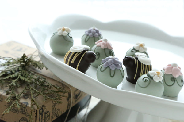 Chocolate Truffles ~ 9-Piece Gift ~ Bees & Flowers