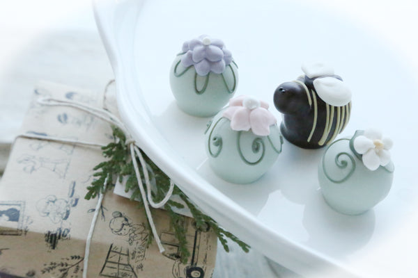 Chocolate Truffles ~ 4-Piece Gift ~ Bees & Flowers