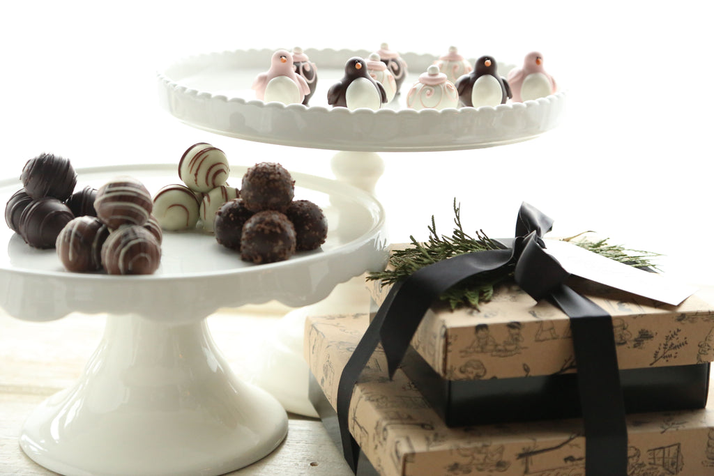 Chocolate Truffles ~ 2-Tier Gift Tower ~ Penguins